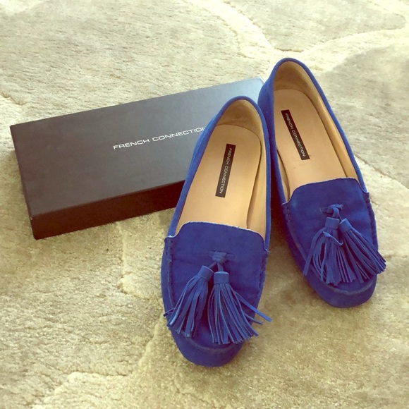 French Connection Shoes - Empire Blue Suede Shoes! French Connection Loafers